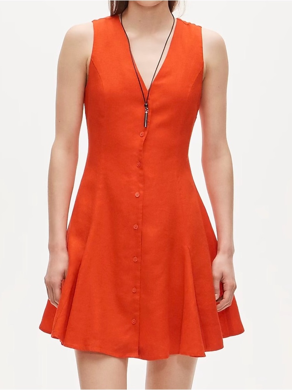 NWT J.Crew Linen Mini Dress in Vibrant Flame